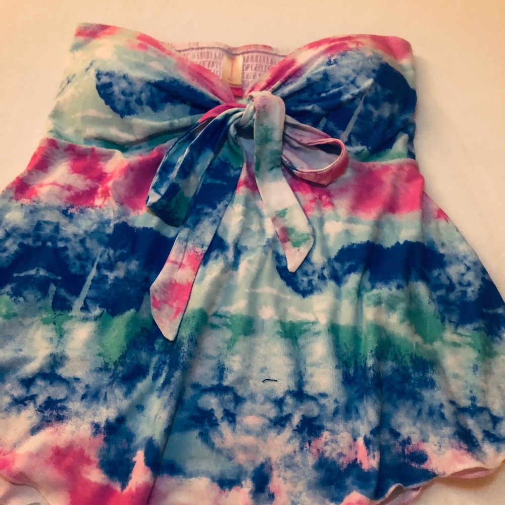 Colorful Front Tie Top